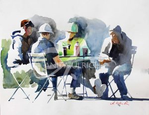 Bauarbeiter in der Mittagspause, New York